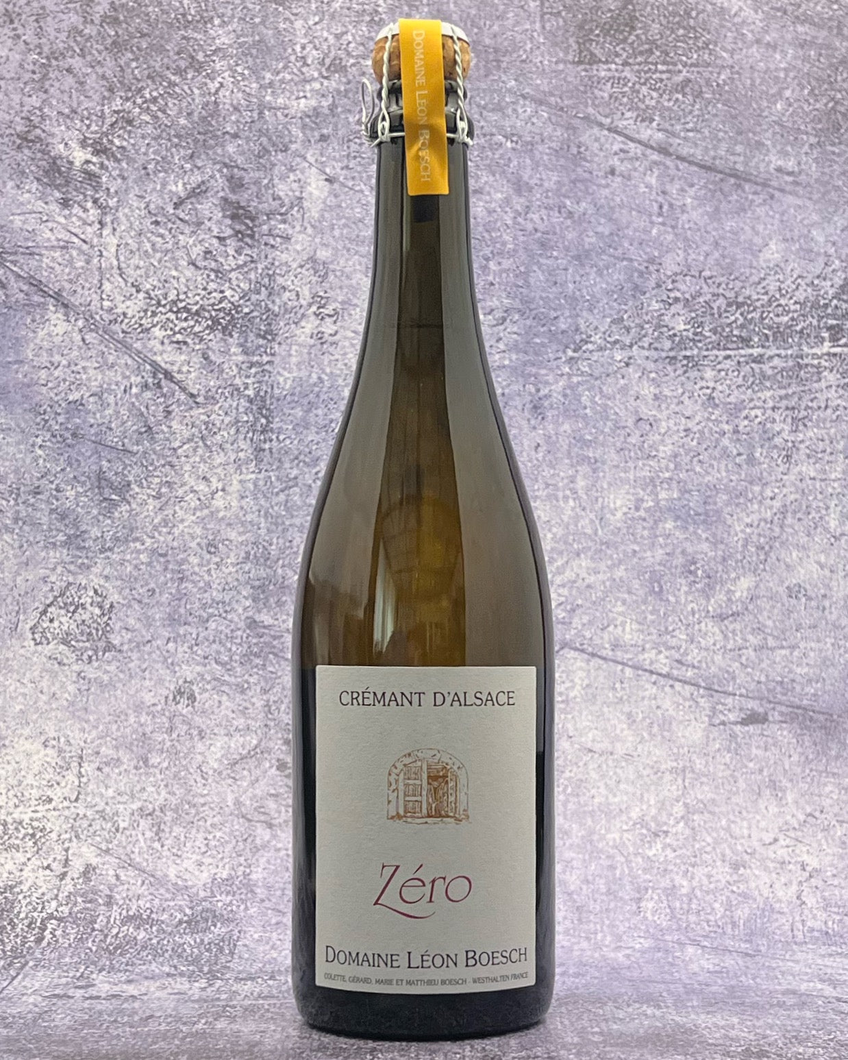 Domaine Leon Boesch Zero Brut Nature NV (2020) Cremant d'Alsace, Pinot Blanc, Riesling, Pinot Gris, Pinot Noir