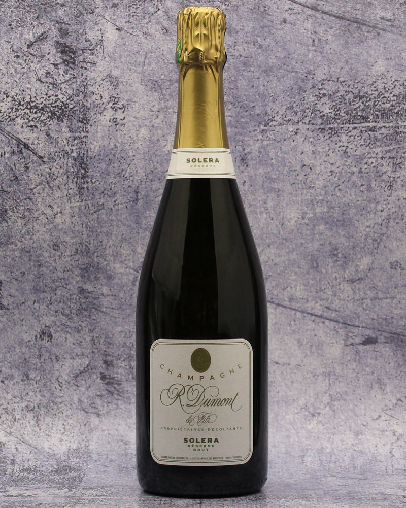 NV Champagne R. Dumont Solera Reserve, Aube, 100% Chardonnay, Solera