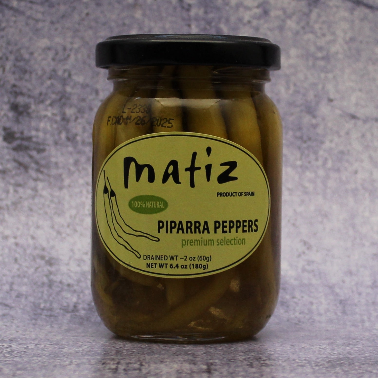 Matiz Piparra Peppers in Vinegar, 6.4 oz Glass Jars