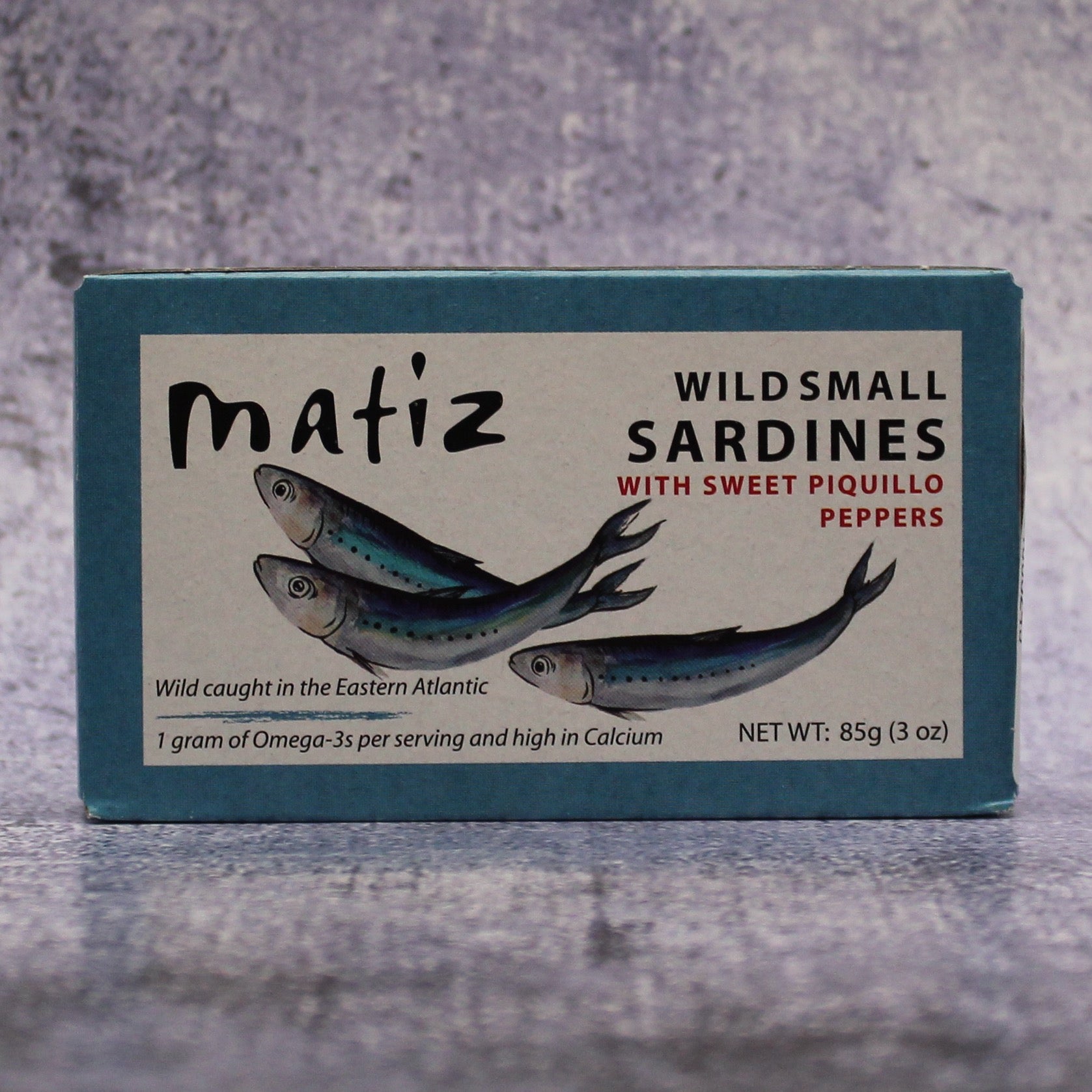 Matiz Wild Small Sardines with Sweet Piquillo Peppers 3 oz Tin