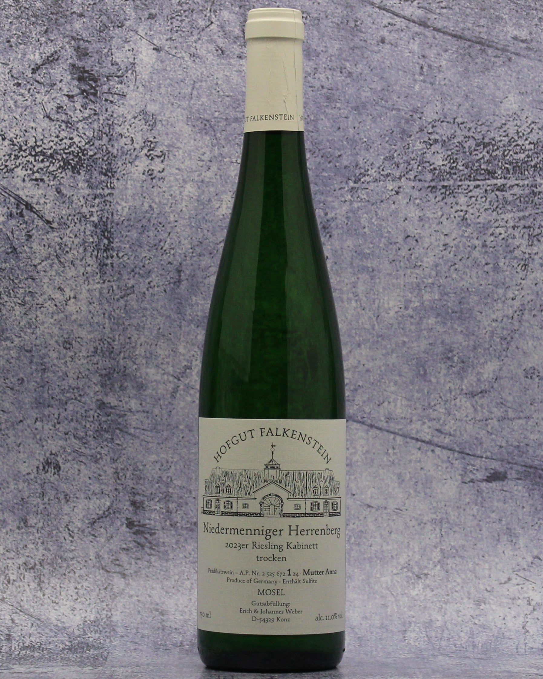 2023 Hofgut Falkenstein Niedermenniger Herrenberg Riesling Kabinett trocken Mutter Anna AP 1