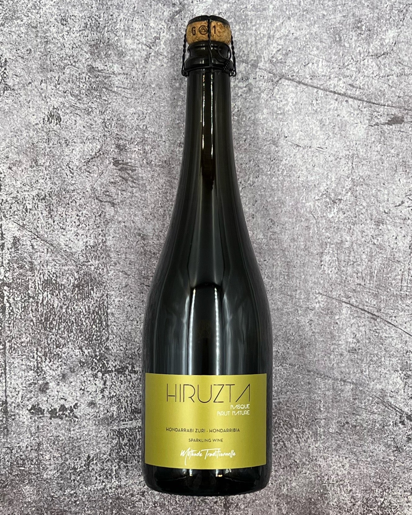 Hiruzta Basque Methode Traditionnelle Brut Nature 100% Hondarrabi Zuri