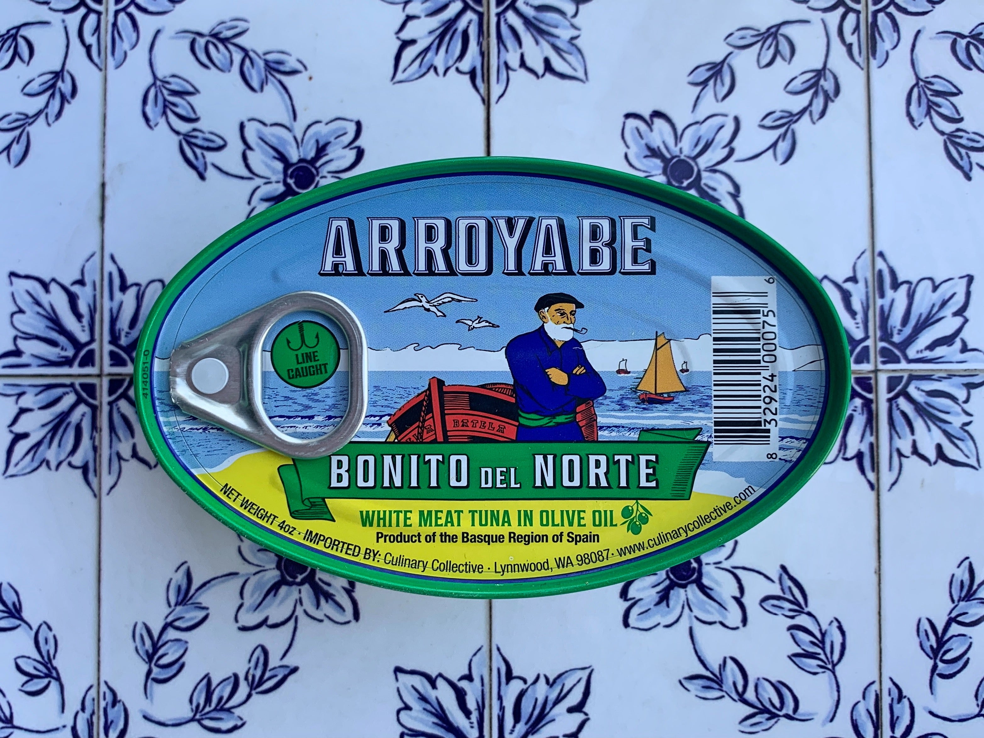 Arroyabe Bonito del Norte White Meat Tuna in Olive Oil 4 oz Tin